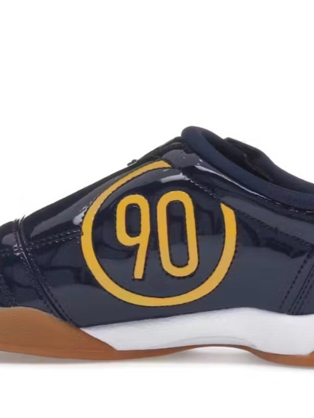 NWOB Nike Total 90 Women’s Indoor Soccer Shoes Low Top Navy/Gold Gum Sole SZ 7.5